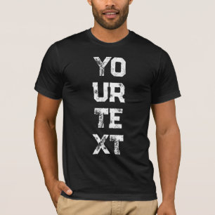 Distressed Text Template Mens Modern Elegant T-Shirt
