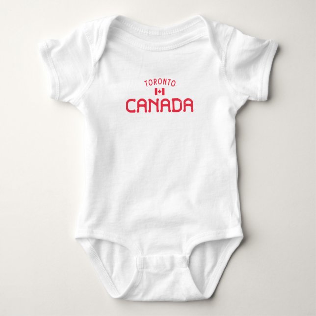 Distressed Toronto Canada Baby Bodysuit (Front)