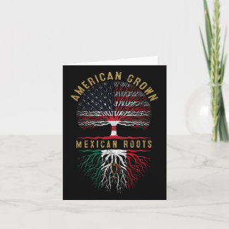 Distressed Tree Usa Flag American Grown Mexican Ro Card