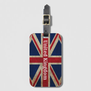 Distressed UK Flag Luggage Tag