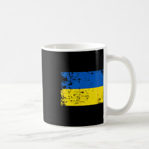 Distressed Ukraine Flag Blue Yellow Patriotic Supp Coffee Mug