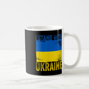 Distressed Ukraine Flag I Stand With Ukraine Coffee Mug