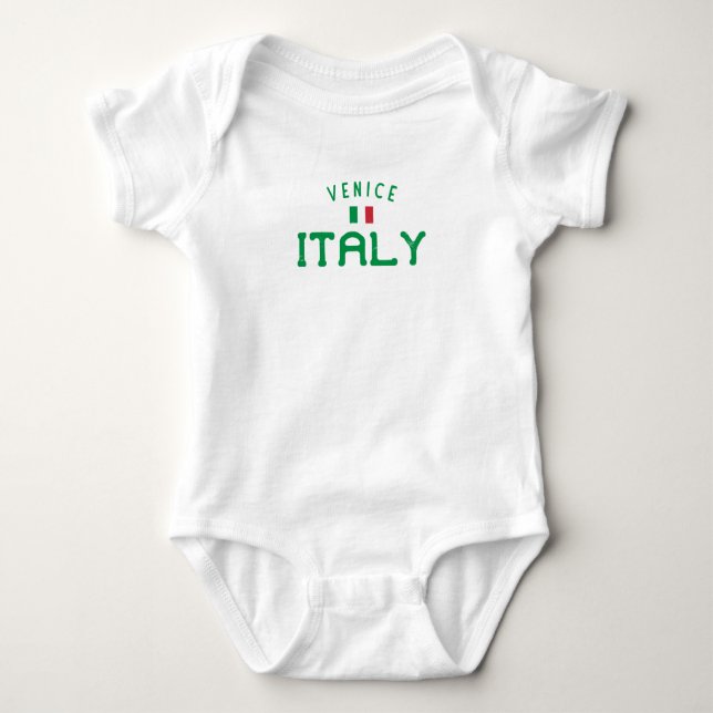 Distressed Venice Italy Baby Bodysuit (Front)