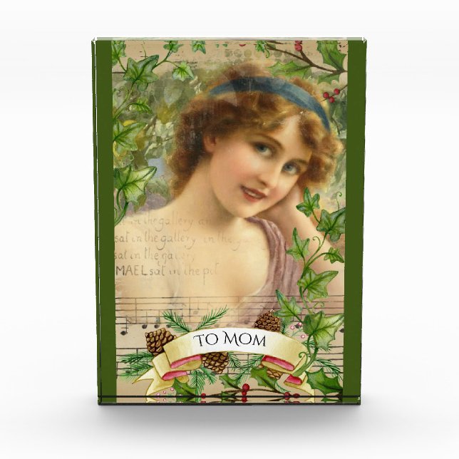 Distressed Victorian Woman in the Garden Photo Block (Front)