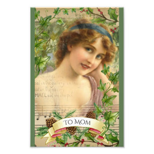 Distressed Victorian Woman in the Garden Photo Print