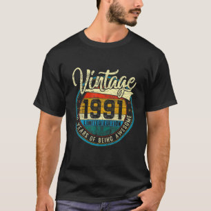 Distressed Vintage 1991 30Th Birthday Gift 30 Yrs T-Shirt