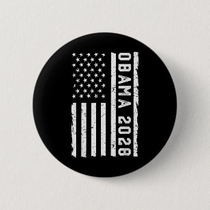 Distressed Vintage America Flag Obama For Presiden 6 Cm Round Badge