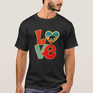 Distressed Vintage Elephant Lover Zookeeper Valent T-Shirt