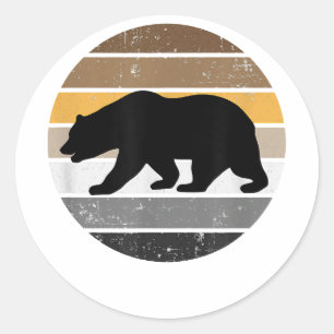 Distressed Vintage Gay Bear  Classic Round Sticker