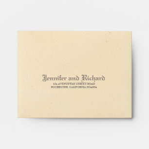 Distressed Vintage Gothic Wedding RSVP Envelope