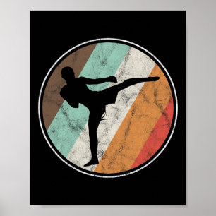 Distressed Vintage Kickboxing Muay Thai Poster