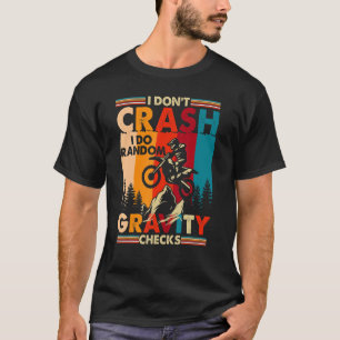 Distressed Vintage Random Gravity Checks Motocros T-Shirt