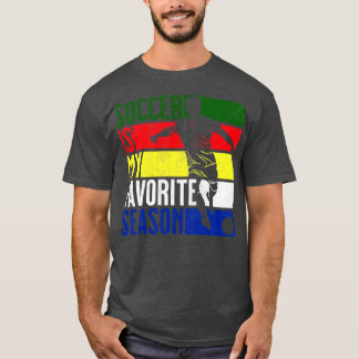 Distressed Vintage Soccer Is My Favourite Season G T-Shirt