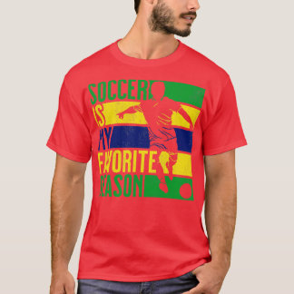 Distressed Vintage Soccer Is My Favourite Season G T-Shirt