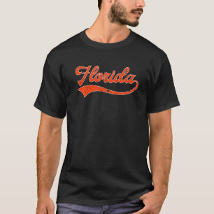 Distressed Vintage Style Florida Baseball Sports F T-Shirt