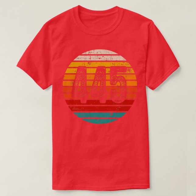 Distressed Vintage Sunset 445 Area Code T-Shirt (Design Front)