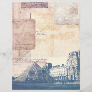 Distressed Vintage Travel Journal Scrapbook Paper
