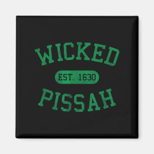 Distressed Vintage Wicked Ah Boston Ma Gag Bostoni Magnet