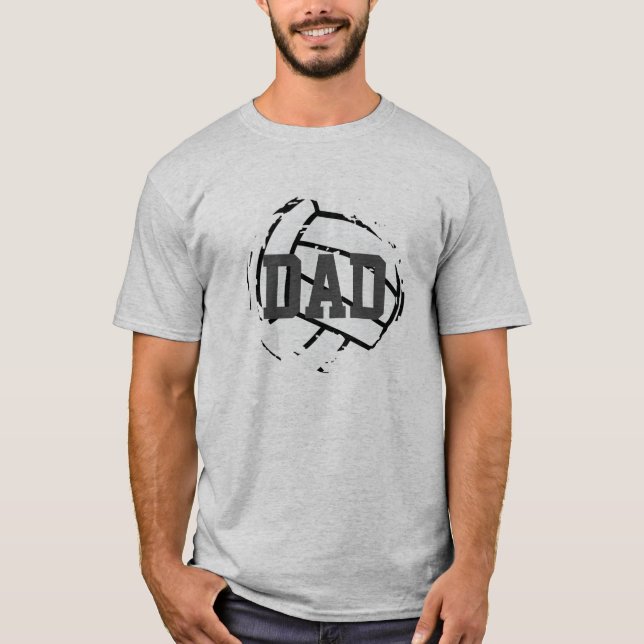 Distressed Volleyball Dad T-Shirt (Front)