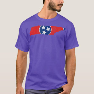 Distressed Volunteer State Tennessee Flag Map  T-Shirt