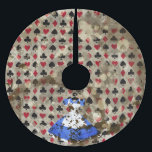 Distressed Wonderland Alice Pattern Brushed Polyester Tree Skirt<br><div class="desc">This is a beautiful wonderland inspired design that makes the perfect gift.</div>