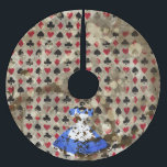 Distressed Wonderland Alice Pattern Brushed Polyester Tree Skirt<br><div class="desc">This is a beautiful wonderland inspired design that makes the perfect gift.</div>