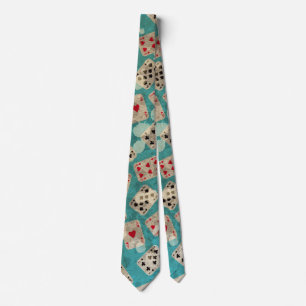 Distressed Wonderland Alice Pattern Tie