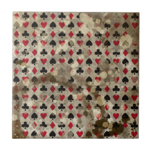 Distressed Wonderland Alice Pattern Tile