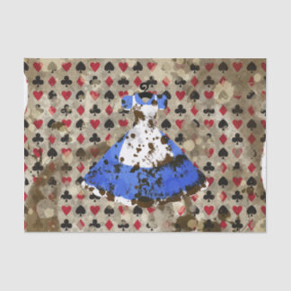 Distressed Wonderland Alice Pattern Tissue Paper