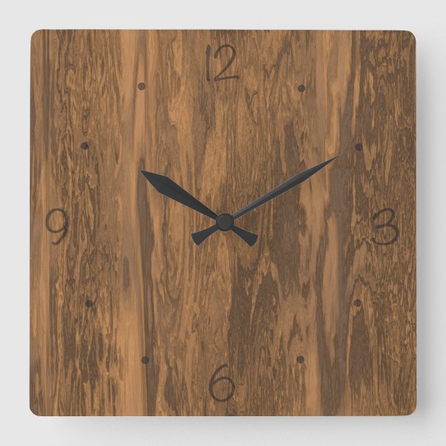 Distressed wood pattern clock (Front)