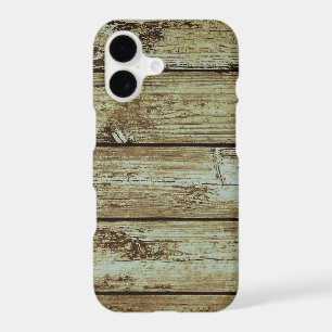 Distressed wood planks green moss