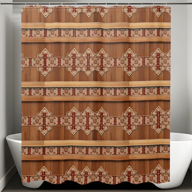 Distressed Wood Shower Curtains Style 1 (Creator Uploaded)