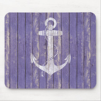 Distressed Wood with Anchor Mouse Pad