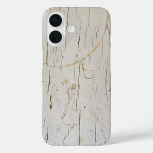 distressed wood with rusty ring iPhone 16 case