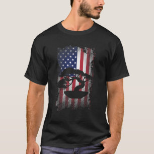 Distressed Zen Bonsai American Flag Vintage USA Pa T-Shirt