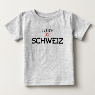 Distressed Zurich Schweiz (Switzerland) Baby T-Shirt