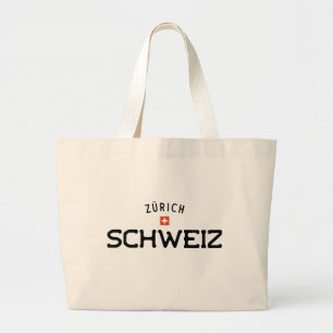 Distressed Zurich Schweiz (Switzerland) Large Tote Bag