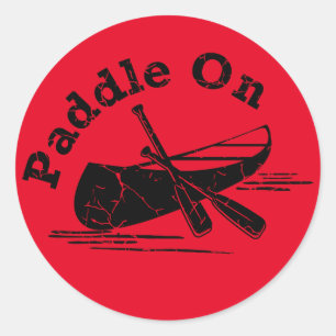 DistressedPaddle On Design - Classic Round Sticker