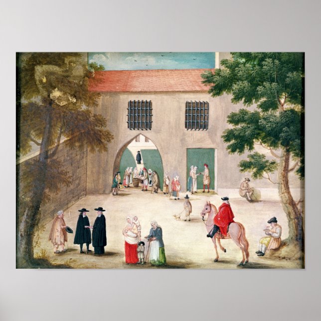 Distributing Alms to the Poor Poster (Front)