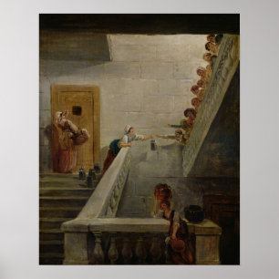 Distributing Milk at St. Lazare Prison, 1794 Poster