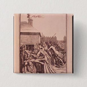 Distribution of Bread at the Louvre 15 Cm Square Badge