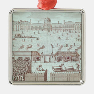 Distribution of Bread at the Tuileries Kiosk Metal Ornament