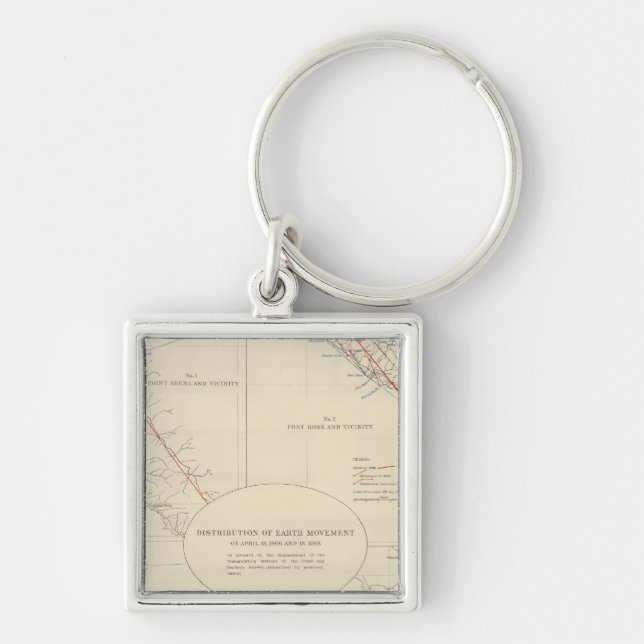 Distribution of earth movement in California Key Ring (Front)