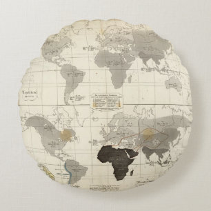 Distribution of rodents and animals round cushion