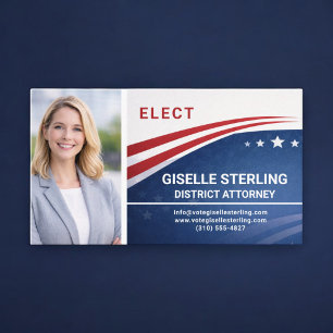 District Attorney Voter Election Photo Business Card