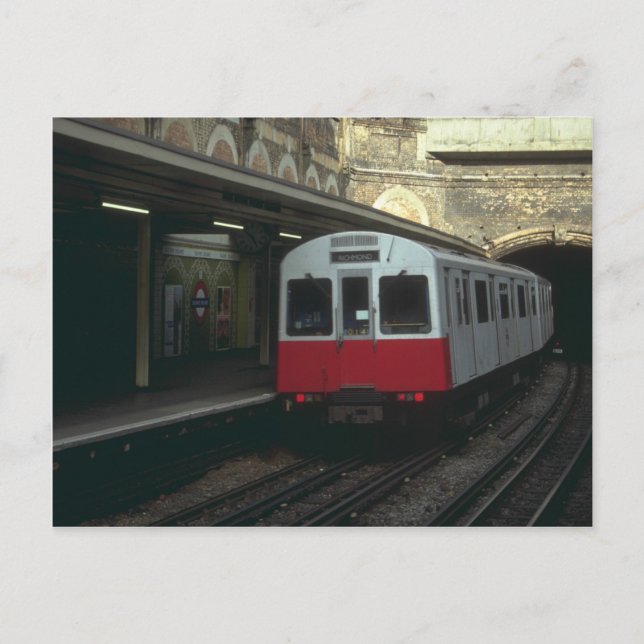 District" line tube train westbound postcard (Front)