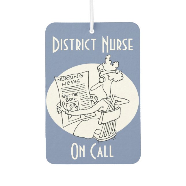 District Nurse On Call Car Air Freshener (Front)