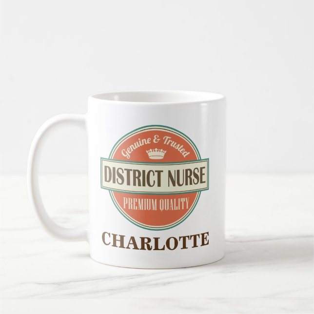 District Nurse Personalised Office Mug Gift (Left)