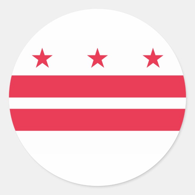 District of Columbia Classic Round Sticker (Front)