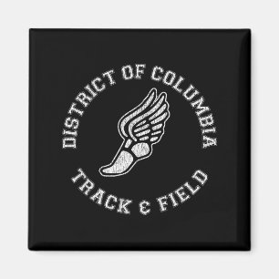 District Of Columbia Track & Field Distressed Magnet